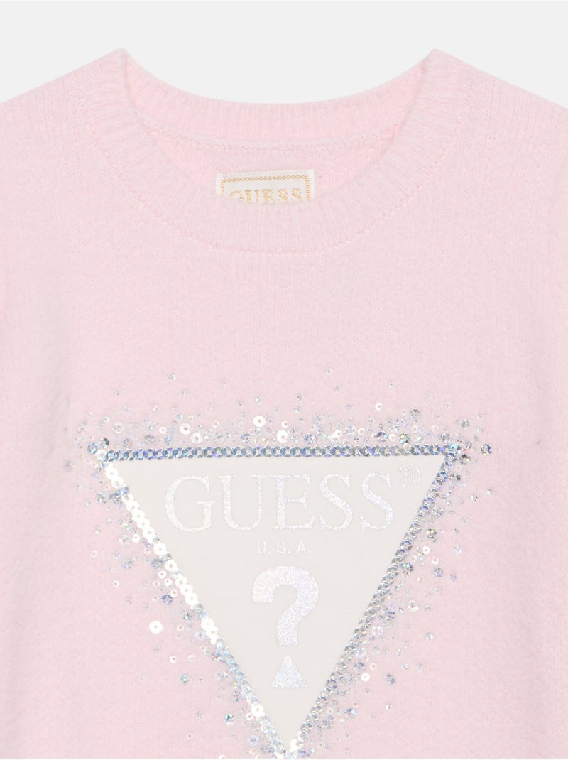 Vestido de manga larga - guess kids Rosa claro - Kiabi