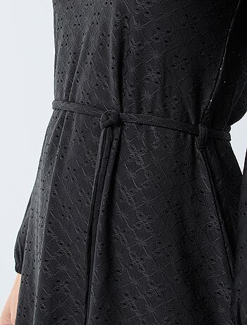 Vestido de manga larga con bordado inglés 'JDY'