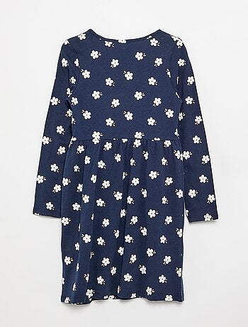 Vestido de manga larga de punto de algodón