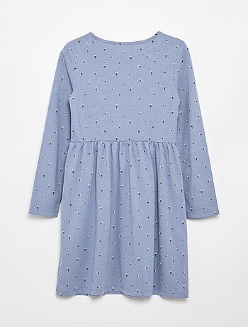 Vestido de manga larga de punto de algodón