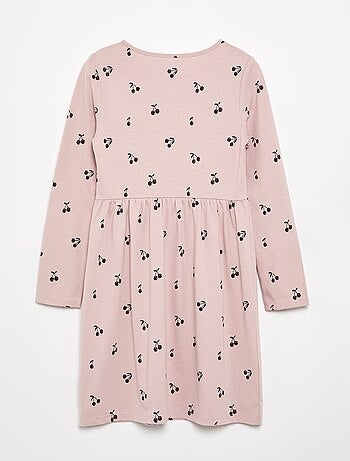 Vestido de manga larga de punto de algodón