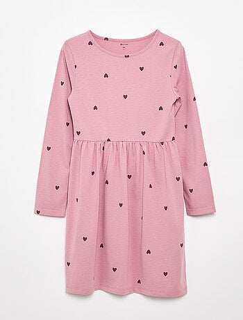 Vestido de manga larga de punto de algodón