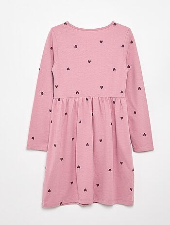 Vestido de manga larga de punto de algodón