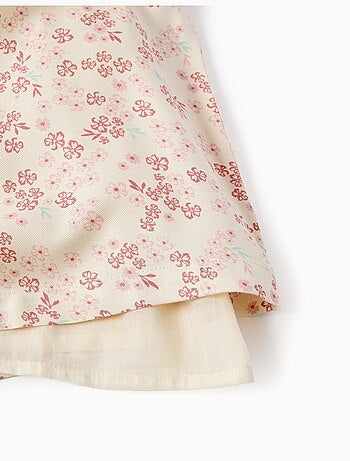 Vestido de manga larga floral con forro