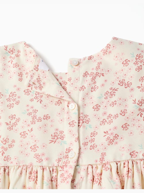 Vestido de manga larga floral con forro - Kiabi