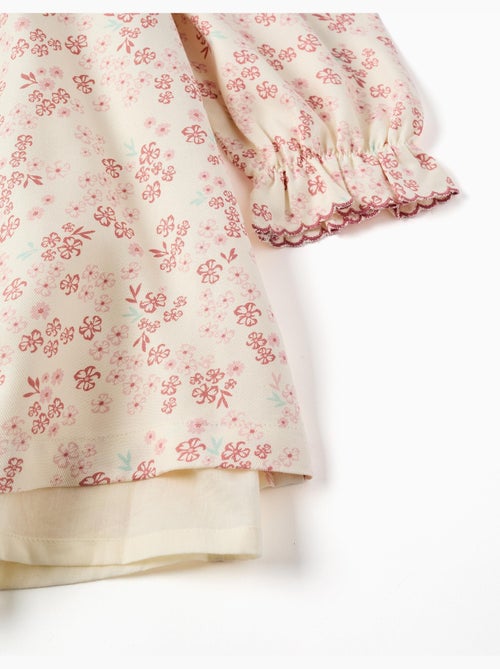 Vestido de manga larga floral con forro - Kiabi