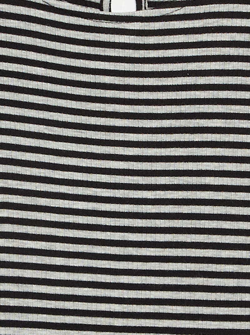 Vestido de manga larga Gris - Kiabi