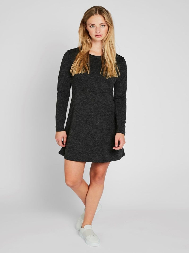Vestido de manga larga Kebello Gris - Kiabi