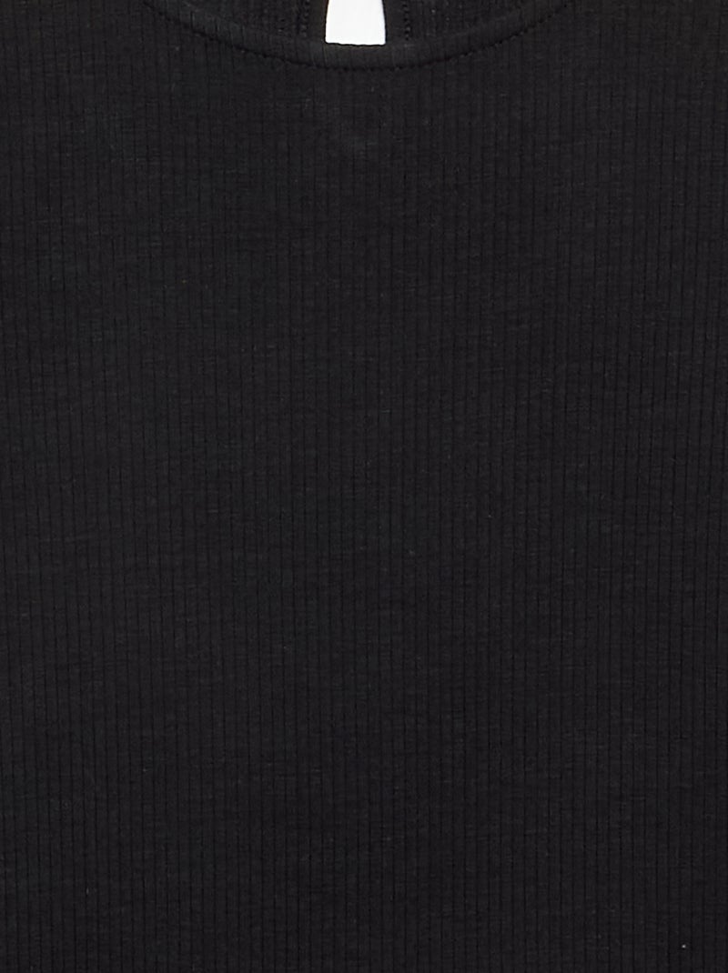 Vestido de manga larga Negro - Kiabi