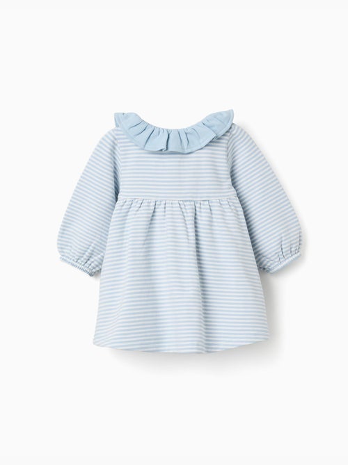 Vestido de manga larga perchado a rayas - Kiabi Vestido de manga larga perchado a rayas - Kiabi