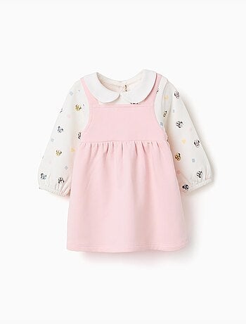 Vestido de manga larga perchado con Minnie