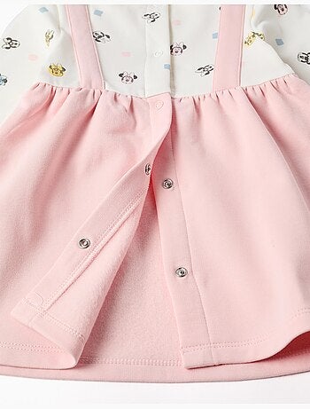 Vestido de manga larga perchado con Minnie