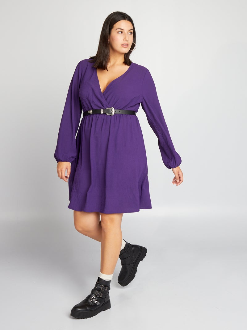 Vestido de manga larga PURPURA - Kiabi