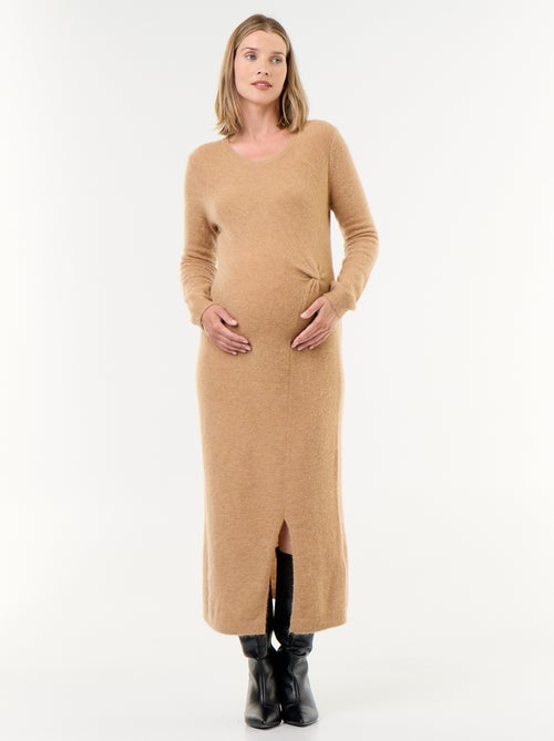 Vestido de maternidad de lana mezclada - Kiabi