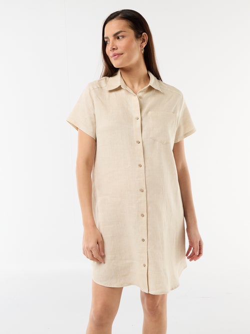 Vestido de maternidad de lino - Kiabi