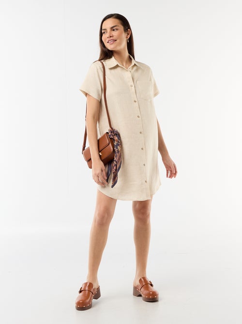 Vestido de maternidad de lino - Kiabi