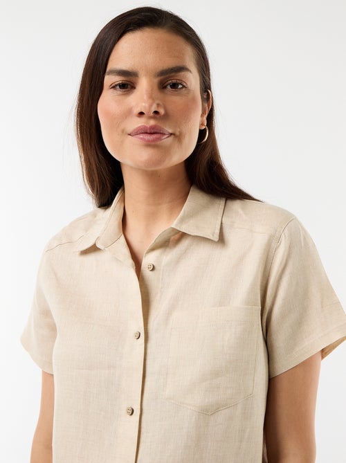 Vestido de maternidad de lino - Kiabi