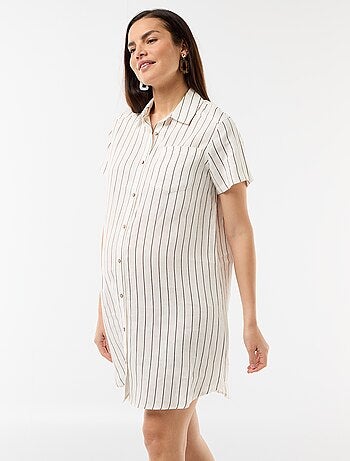 Vestido de maternidad de lino