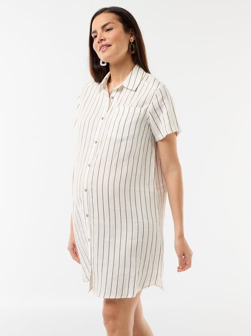 Vestido de maternidad de lino - Kiabi