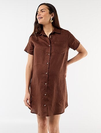 Vestido de maternidad de lino