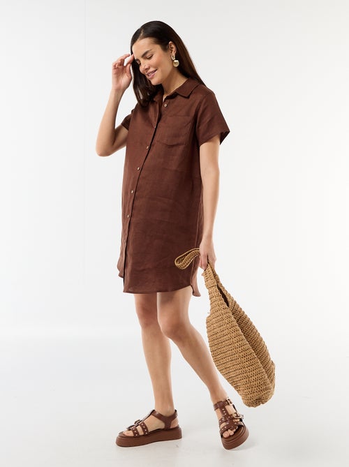Vestido de maternidad de lino - Kiabi