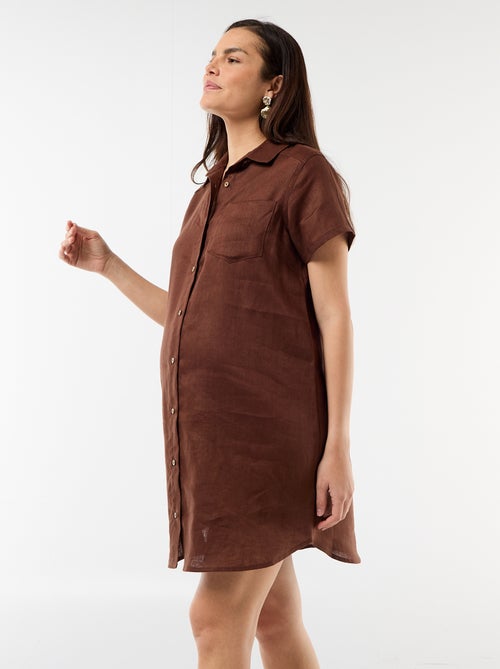 Vestido de maternidad de lino - Kiabi