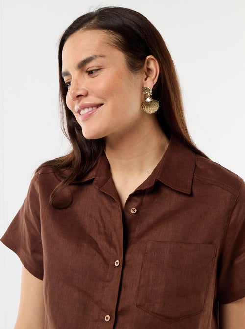 Vestido de maternidad de lino - Kiabi