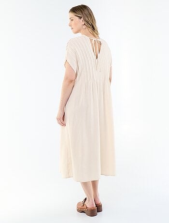 Vestido de maternidad de lino mezclado