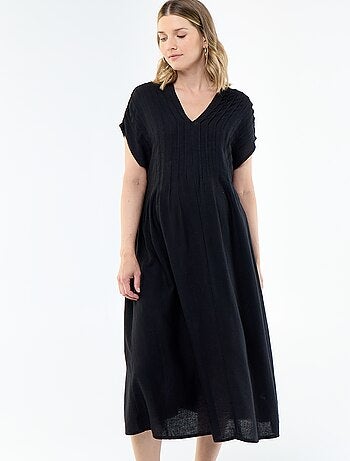Vestido de maternidad de lino mezclado