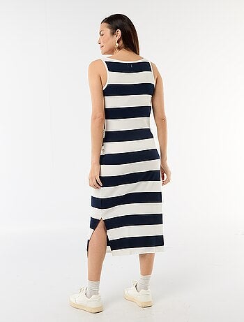 Vestido de maternidad de tirantes acanalado
