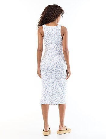 Vestido de maternidad de tirantes acanalado