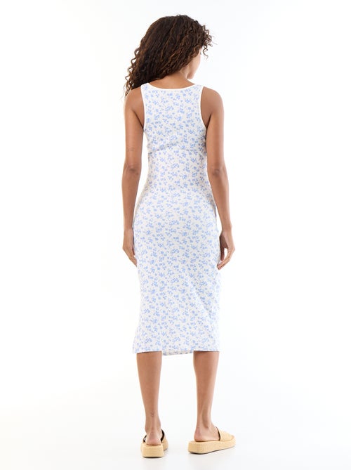 Vestido de maternidad de tirantes acanalado - Kiabi Vestido de maternidad de tirantes acanalado - Kiabi
