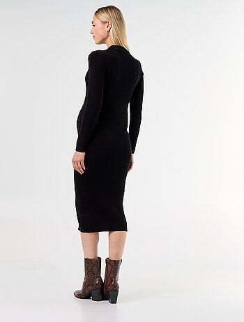Vestido de maternidad largo y acanalado