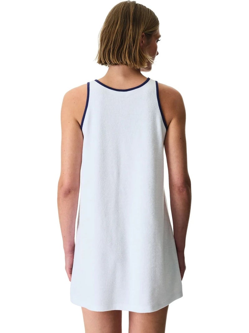 Vestido de mujer de rizo penti Blanco - Kiabi