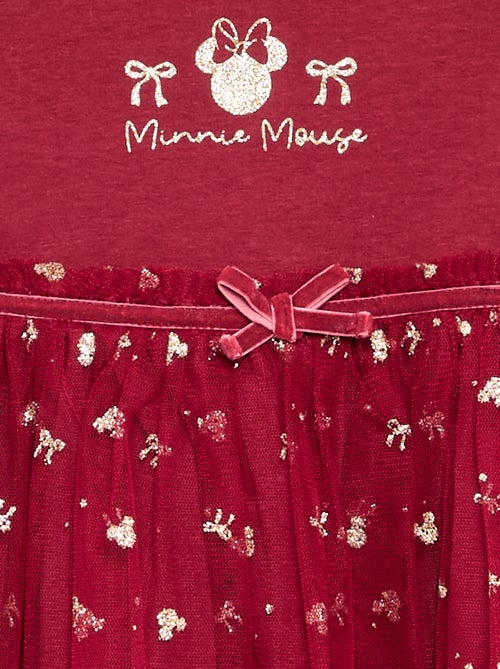 Vestido de Navidad con bajo de tul "Minnie" "Disney" - Kiabi