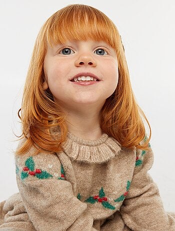 Vestido de Navidad con cuello volante