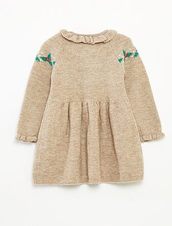 Vestido de Navidad con cuello volante