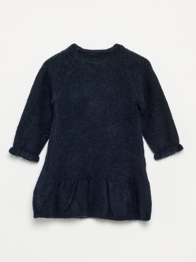 Vestido de Navidad de punto Azul - Kiabi