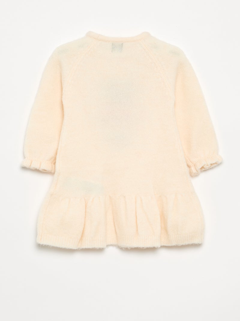 Vestido de Navidad de punto Blanco - Kiabi