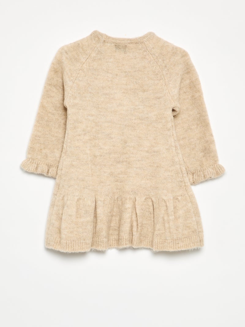 Vestido de Navidad de punto Crudo - Kiabi