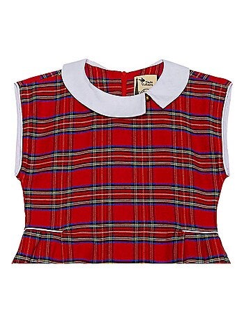 Vestido de Navidad para Niña | Cuadros Tartan Rojo | EDIMBOURGH