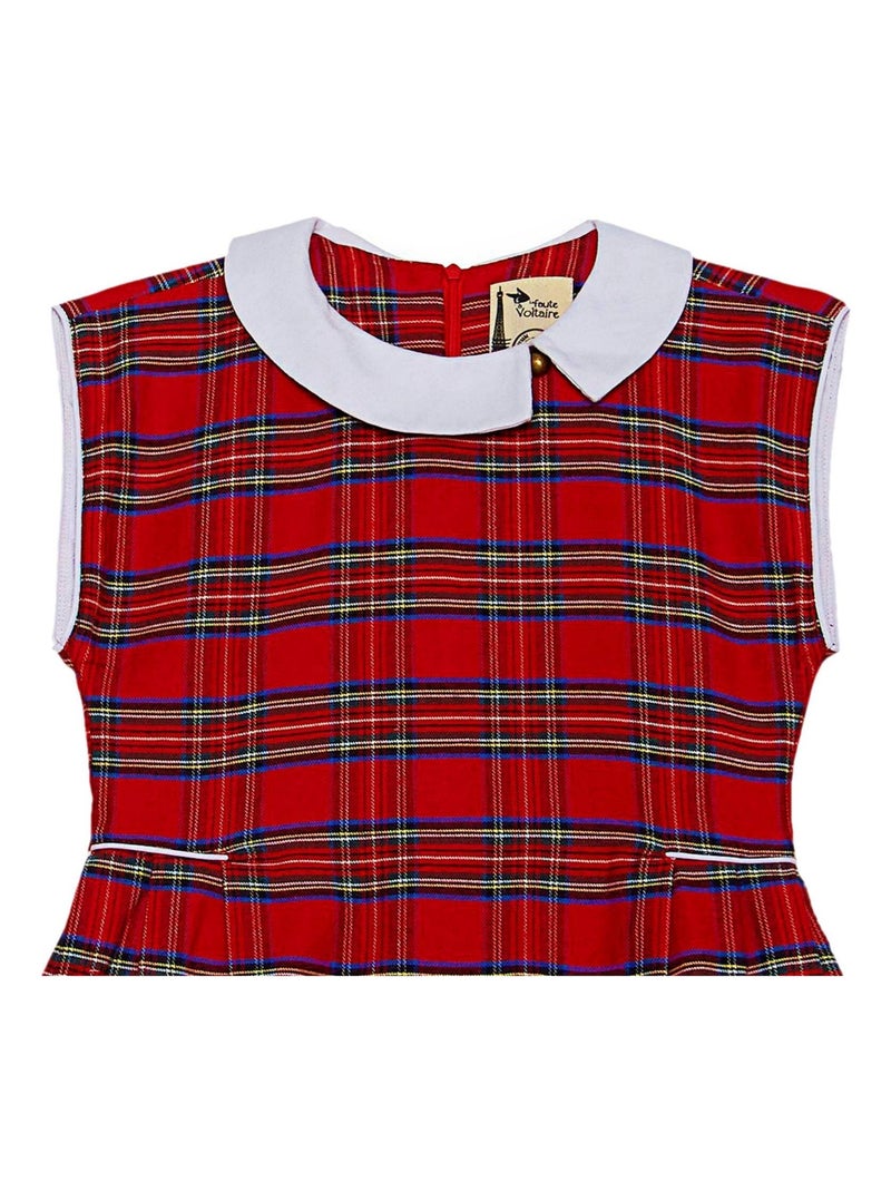 Vestido de Navidad para Niña | Cuadros Tartan Rojo | EDIMBOURGH Rojo - Kiabi