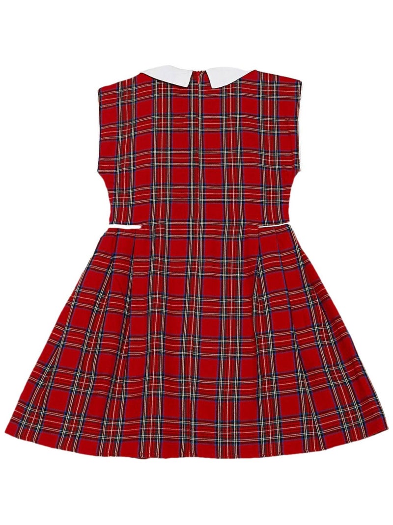 Vestido de Navidad para Niña | Cuadros Tartan Rojo | EDIMBOURGH Rojo - Kiabi