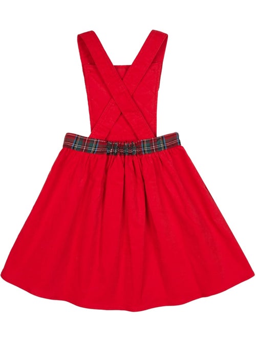 Vestido de Navidad para Niña | Terciopelo y Tartán Rojo | CHRISTMAS - Kiabi