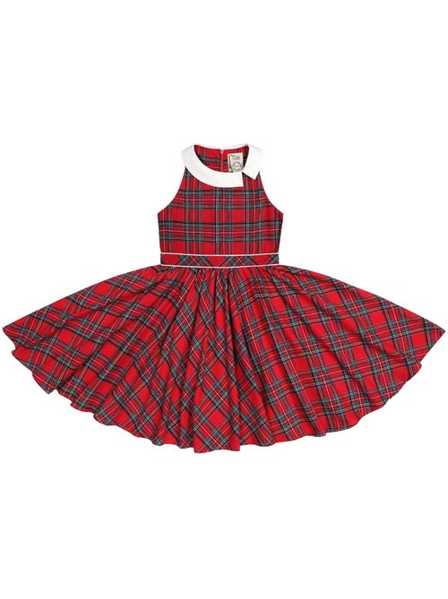 Vestido de Navidad que Gira para Niña | Cuadros Tartan Rojos | HEPBURN - Kiabi