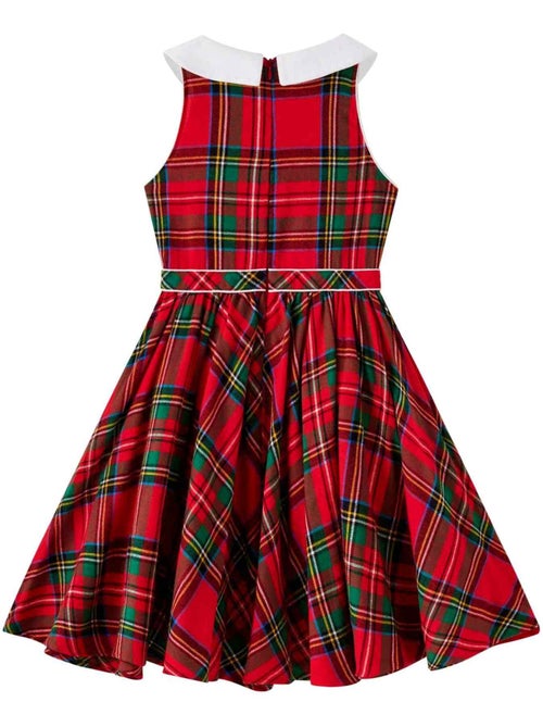 Vestido de Navidad que Gira para Niña | Cuadros Tartan Rojos | HEPBURN - Kiabi