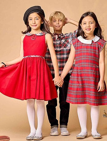 Vestido de Navidad Rojo que Gira para Niña | HEPBURN