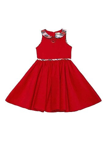 Vestido de Navidad Rojo que Gira para Niña | HEPBURN