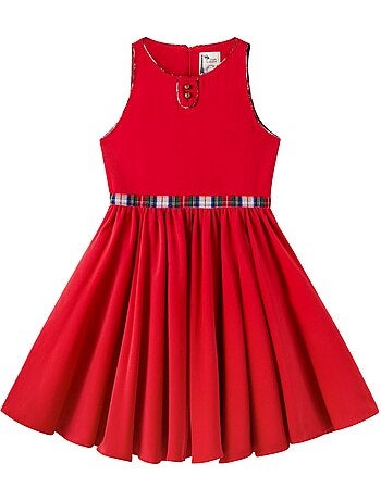 Vestido de Navidad Rojo que Gira para Niña | HEPBURN