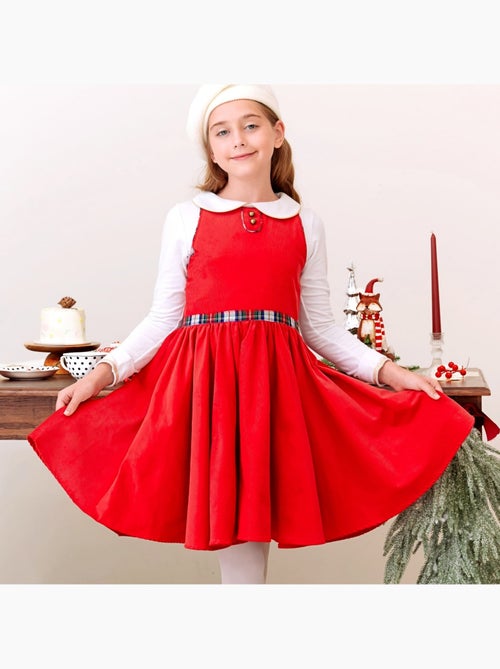 Vestido de Navidad Rojo que Gira para Niña | HEPBURN - Kiabi